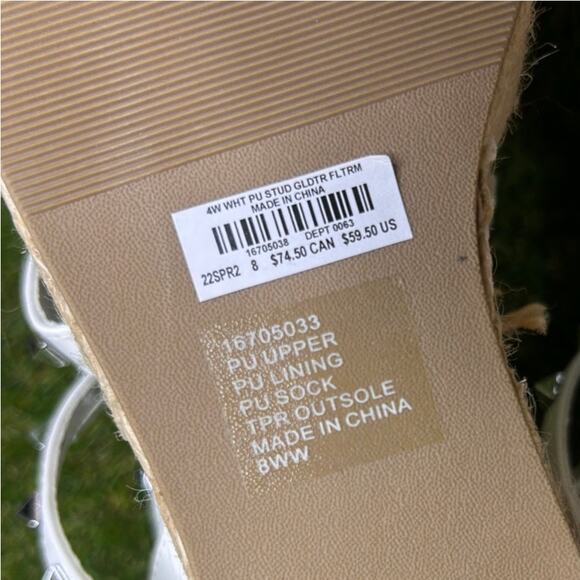 Torrid‎ White Studded Gladiator Platform Sandal 8WW NWOT - Picture 9 of 13